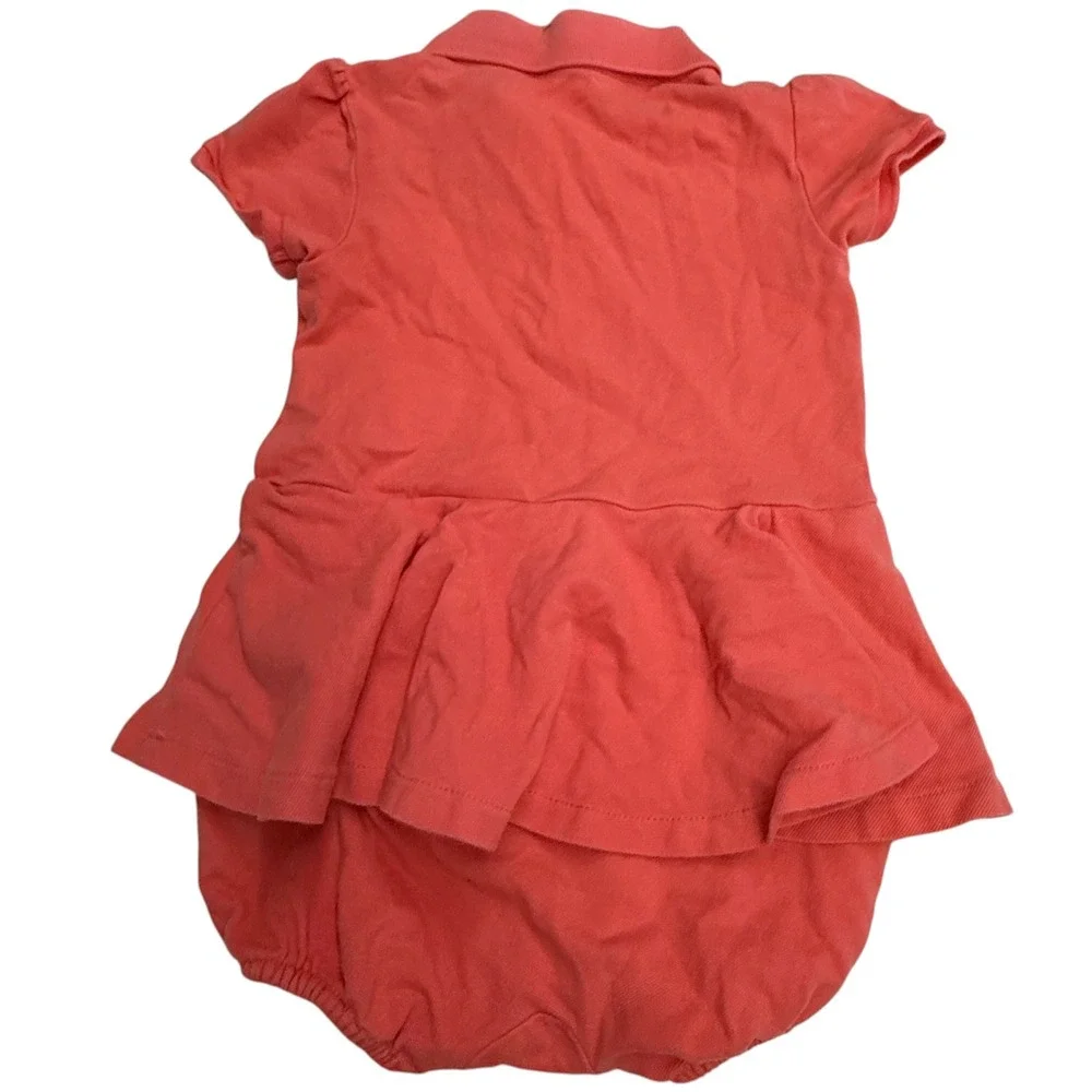 Ralph Lauren Polo Peplum Romper  Baby Girl‎ 24M  Pink Ruffle Romper